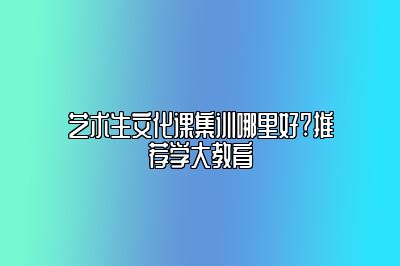 艺术生文化课集训哪里好?推荐学大教育