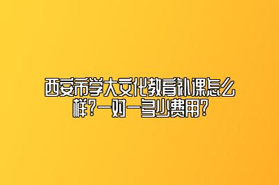 西安市学大文化教育补课怎么样?一对一多少费用?