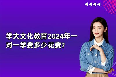 学大文化教育2024年一对一学费多少花费?